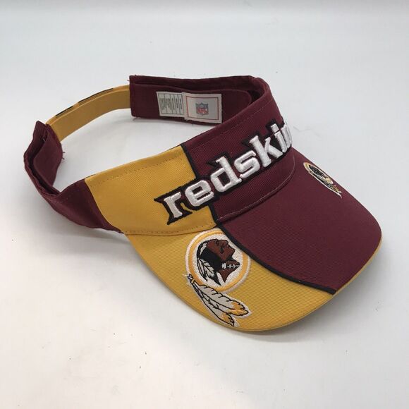 Washington Redskins NFL Visor Burgundy & Gold Twill Embroidered Logo Strapback - Picture 4 of 9